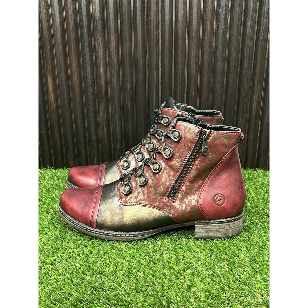 Size 9 - REMONTE Chandra 91 Boots D4391-36 Burgundy/Bronze